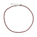 Collana. Amethista con perle di vetro stile estivo